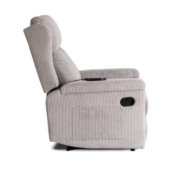 product-3537-2 SEBASTIAN Grey Corduroy fotoliu de masaj reclinabil — Fotolii de relaxare