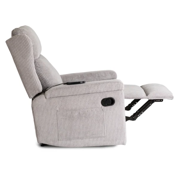 product-3537-3 SEBASTIAN Grey Corduroy fotoliu de masaj reclinabil — Fotolii de relaxare