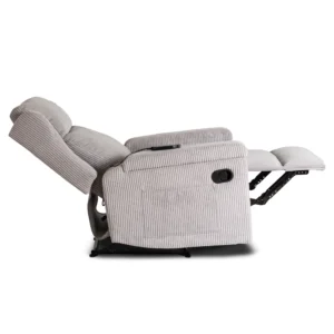 product-3537-4 SEBASTIAN Grey Corduroy fotoliu de masaj reclinabil — Fotolii de relaxare