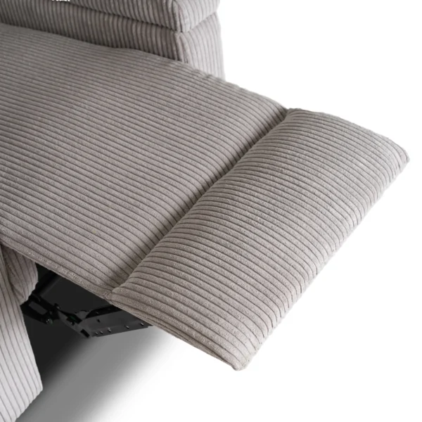 product-3537-9 SEBASTIAN Grey Corduroy fotoliu de masaj reclinabil — Fotolii de relaxare