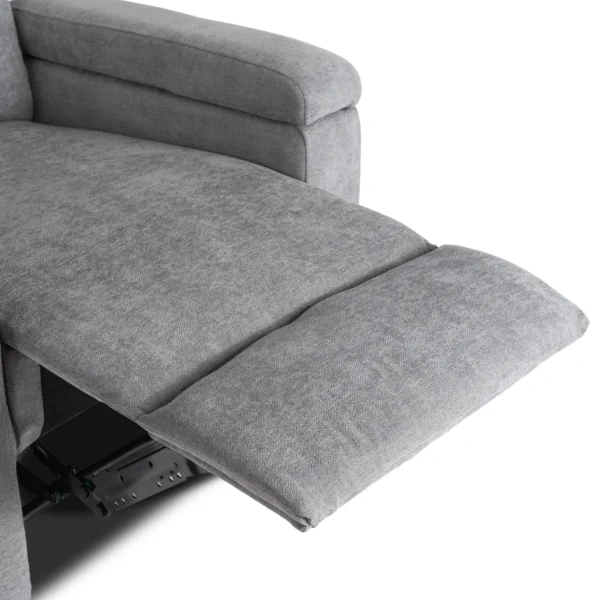 product-3538-10 SEBASTIAN Fotoliu de masaj reclinabil din material textil gri — Fotolii de relaxare