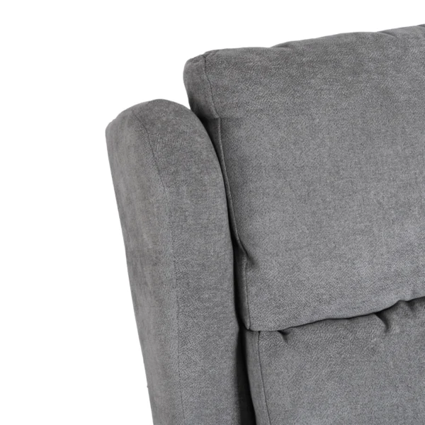 product-3538-13 SEBASTIAN Fotoliu de masaj reclinabil din material textil gri — Fotolii de relaxare