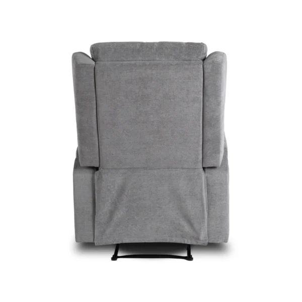 product-3538-8 SEBASTIAN Fotoliu de masaj reclinabil din material textil gri — Fotolii de relaxare