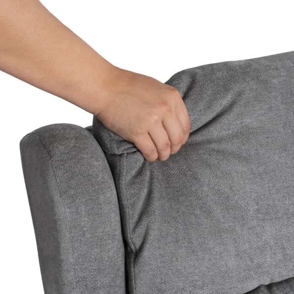 product-3538-9 SEBASTIAN Fotoliu de masaj reclinabil din material textil gri — Fotolii de relaxare