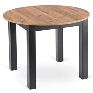 Masă extensibilă din ceramică VICTOR 160-240 cm Marmură albă/Negru