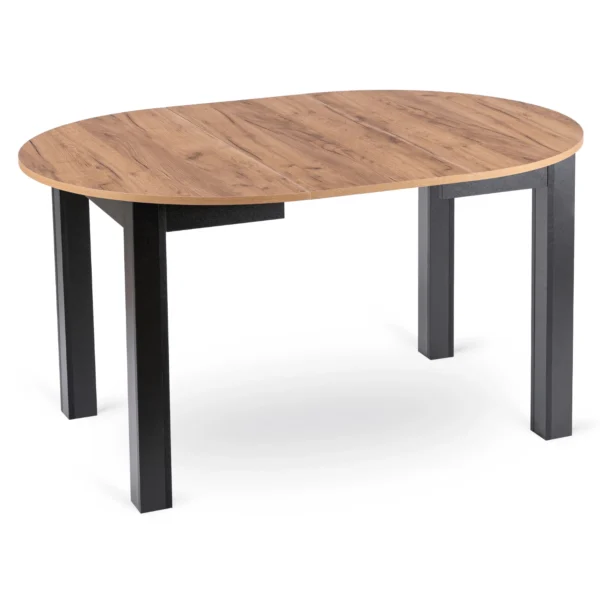 product-3541-5 Masă extensibilă JAMES 103–223 cm Stejar artizanal/Negru — Mese