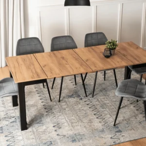 product-3542-1 BEN Masă pliabilă 80-200 cm Craft stejar/negru — Mese