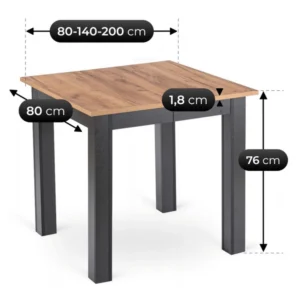 product-3542-6 BEN Masă pliabilă 80-200 cm Craft stejar/negru — Mese