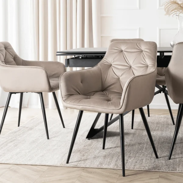 Scaun MODESTO Catifea bej — MOBILA