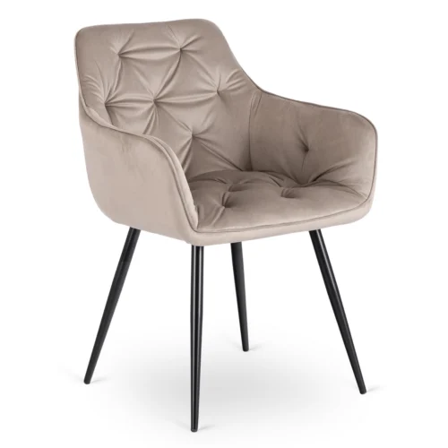 Scaun MODESTO din velur bej