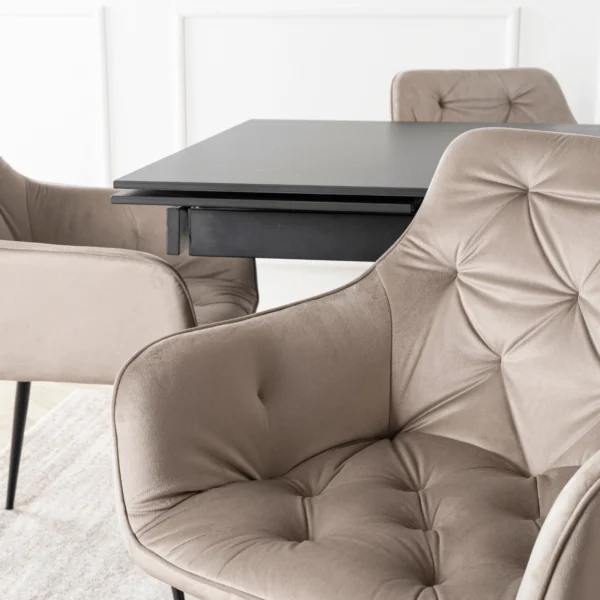 Scaun MODESTO Catifea bej — MOBILA