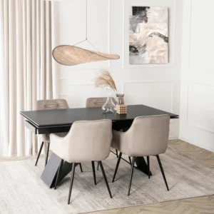 Scaun MODESTO Catifea bej — MOBILA