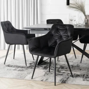 product-3547-0-1 Scaun MODESTO Velur negru — MOBILA
