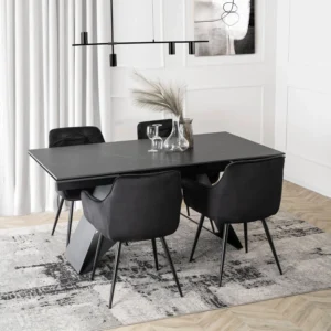 product-3547-1 Scaun MODESTO Velur negru — MOBILA