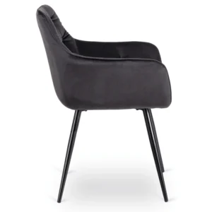 product-3547-3 Scaun MODESTO Velur negru — MOBILA