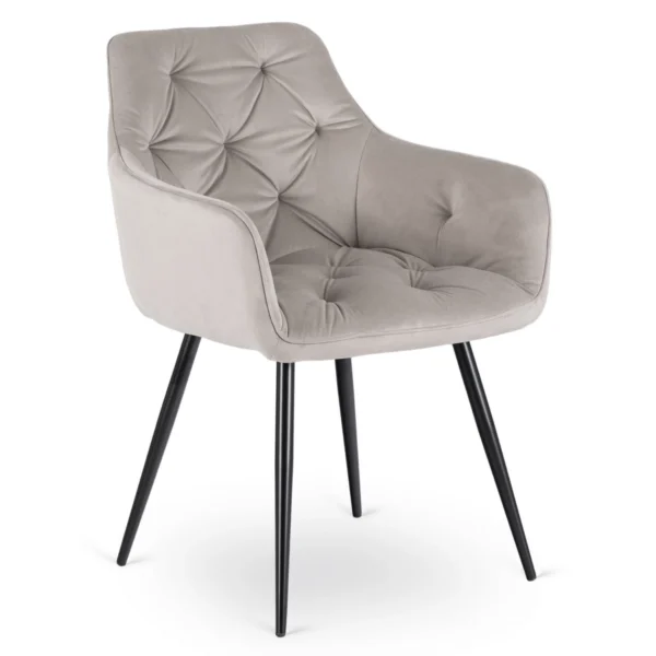 Scaun MODESTO din velur gri