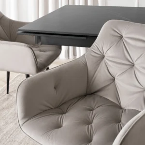 Scaun MODESTO din velur gri