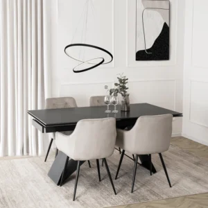 Scaun MODESTO din velur gri