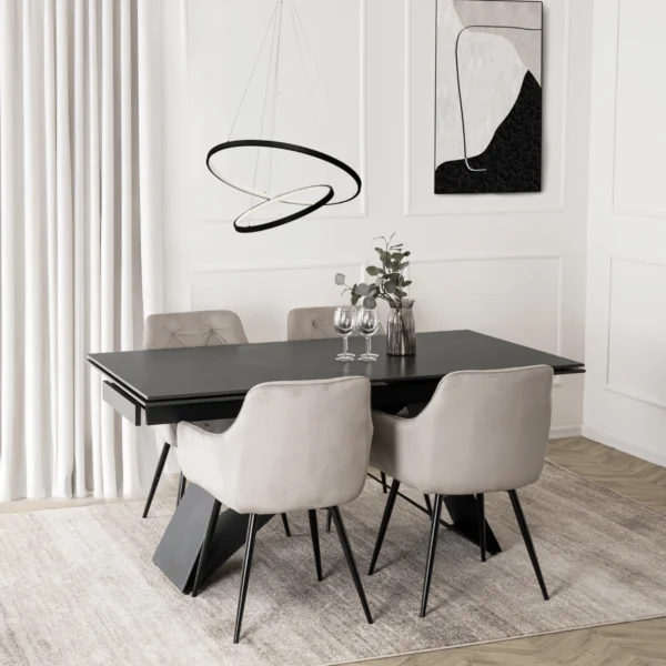 Scaun MODESTO din velur gri