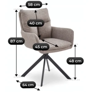 Scaun pivotant PAUL Maro deschis