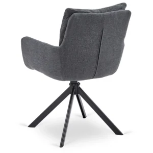 Scaun rotativ PAUL, gri închis — MOBILA