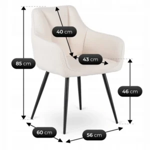 NAWARA Scaun Cream Boucle — MOBILA