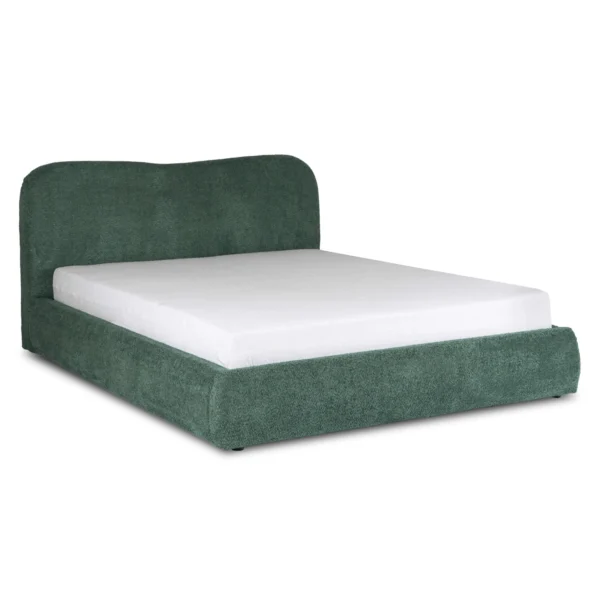 Pat 160x200 BRISTOL cu container Green Boucle — MOBILA