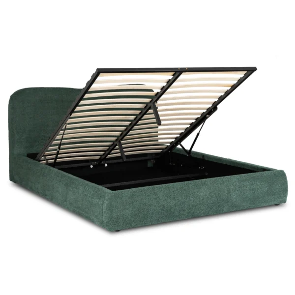 Pat 160x200 BRISTOL cu container Green Boucle — MOBILA