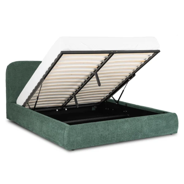 Pat 160x200 BRISTOL cu container Green Boucle — MOBILA