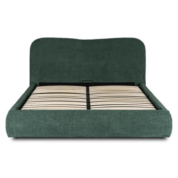 Pat 160x200 BRISTOL cu container Green Boucle — MOBILA