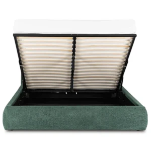 Pat 160x200 BRISTOL cu container Green Boucle — MOBILA