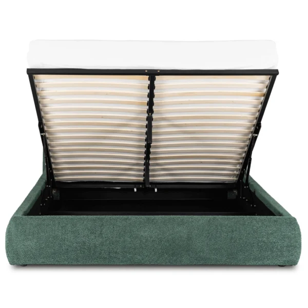 Pat 160x200 BRISTOL cu container Green Boucle — MOBILA