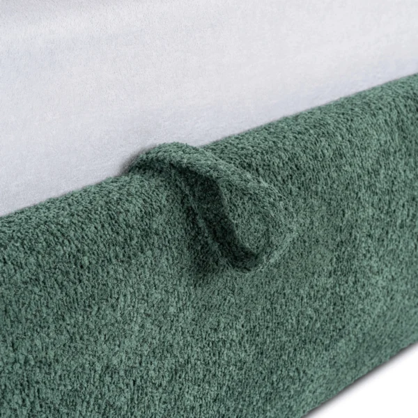 Pat 160x200 BRISTOL cu container Green Boucle — MOBILA