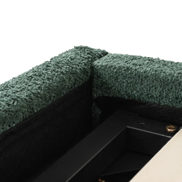 Pat 160x200 BRISTOL cu container Green Boucle — MOBILA