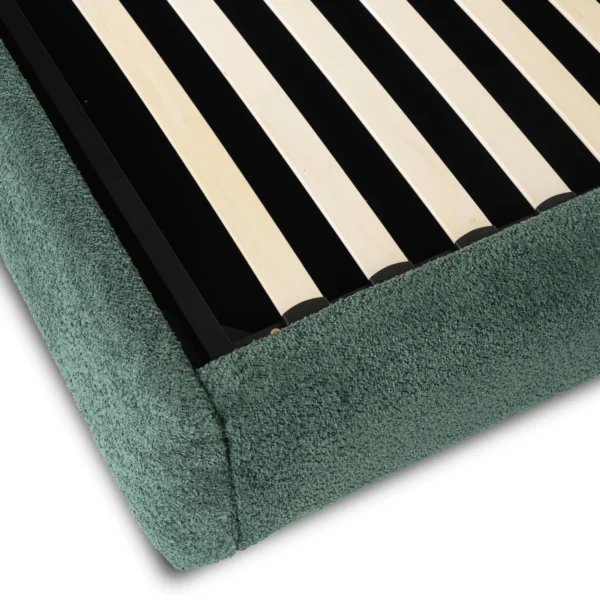 Pat 160x200 BRISTOL cu container Green Boucle — MOBILA