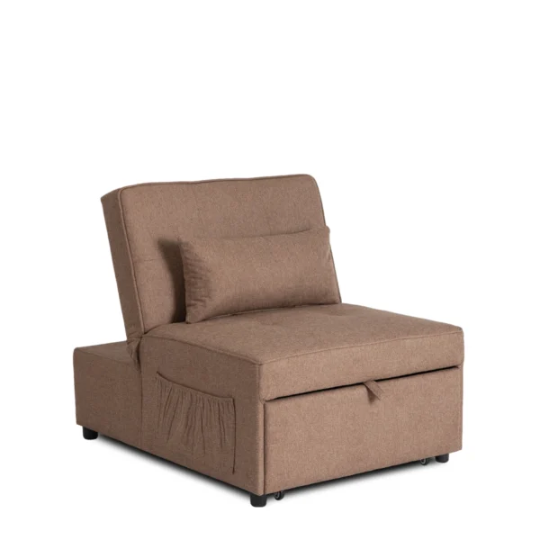 product-3566-1 IBERIS 80 cm Fotoliu pliabil pentru dormit Brown — Fotolii de relaxare