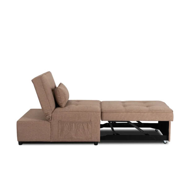 product-3566-4 IBERIS 80 cm Fotoliu pliabil pentru dormit Brown — Fotolii de relaxare