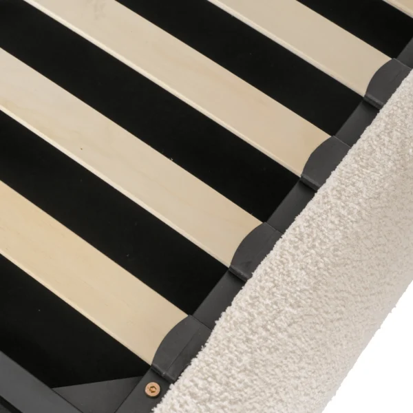 Pat 160x200 BRISTOL cu recipient Cream Boucle — MOBILA