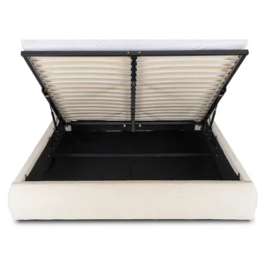 Pat 160x200 BRISTOL cu recipient Cream Boucle — MOBILA
