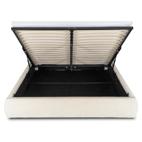 Pat 160x200 BRISTOL cu recipient Cream Boucle — MOBILA