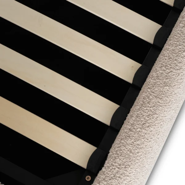 Pat BRISTOL 160x200 cu spațiu de depozitare, bej bouclé