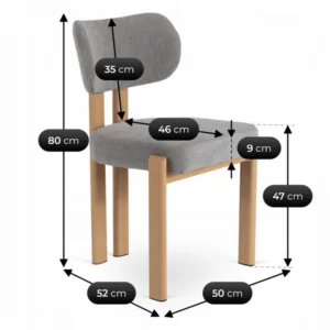 Scaun GRENADA Stejar/Gri