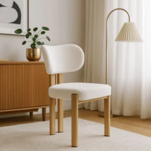 Scaun GRENADA Stejar/Crem Boucle