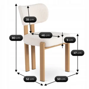 Scaun GRENADA Stejar/Crem Boucle