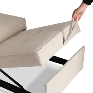 IBERIS Fotoliu reclinabil pentru dormit, 80 cm, bej