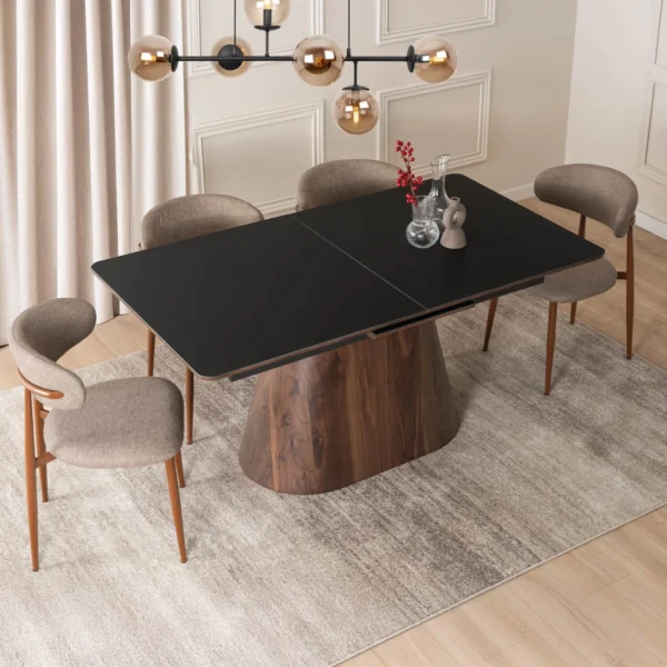 product-3587-0-1 LIZBONA Masă pliantă ceramică 160-200 cm negru/oraș — Mese