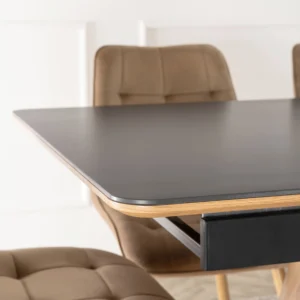 product-3588-1 LIZBONA Masă pliantă ceramică 160-200 cm negru/oraș — Mese