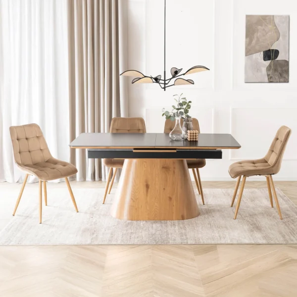 product-3588-3 LIZBONA Masă pliantă ceramică 160-200 cm negru/oraș — Mese