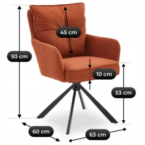 product-3595-9 Scaun pivotant CITY Rude Corduroy