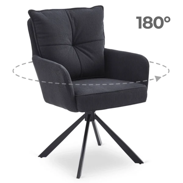 product-3596-0 Scaun pivotant CITY, catifea neagră